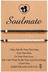 UNGENT THEM Matching Couples Bracelets Ideas Soulmate Jewelry Long Distance Relationship Anniversary Christmas Valentine's Day Gifts for Him Her Boyfriend Girlfriend Husband Wife Women Men