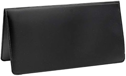 Black Vinyl Checkbook Cover, Top Tear Personal Vinyl Checkbook Cover
