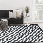 Enipate Geometric Outdoor Rugs for Patios Clearance, 152 x 244cm(5x8ft) Reversible & Easy Cleaning Patio Decking Rug, Portable Comfortable Woven Garden Carpet