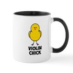 CafePress Violin Chick Mug 11 oz (325 ml) Ceramic Coffee Mug