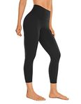 CRZ YOGA Butterluxe 23'' High Waisted Capri Workout Leggings for Women - Lounge Leggings Buttery Soft Yoga Pants Black 14