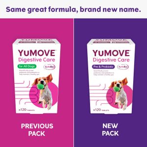 YuMOVE Dog Probiotics Tablets – 120 Count Digestive Supplement