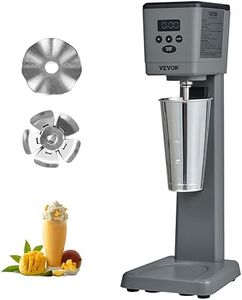 VEVOR Milkshake Maker, 375W Electric Milkshake Machine, Single Head Drink Mixer Blender Machine, LED Intelligent Microswitch, 3-Speed Milkshake Mixer with 820 ml Stainless Steel Cup