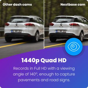 Nextbase 422GW Dash Cam Front & Rear – 2K 1440p, WiFi, GPS, Night Vision