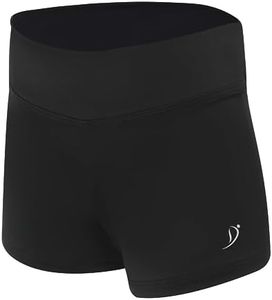 Dancina Girls Gymnastics and Dance Shorts Dancewear 8 Solid Black