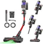 Ultenic U16 Flex Cordless Vacuum Cleaner with 50000Pa, Bendable EasyReach Wand, 60 Min Runtime, Hang-and-Charge Stick Vacuum Cleaner, Tangle-Free Brush, LED Light, For All Hard Floors Carpet Pet Hair