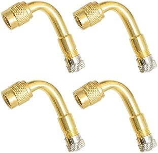 Elgbiaoxi 4 Pcs Universal 90°Tire Valve Extension Tire Valve Extension Adapters Professional Tyre Valve Extension Adapter Set for Car Truck Motorcycles Bikes Scooters