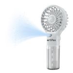 Artifax Handheld Mist Fan Rechargeable Portable Mini Spray Fan with 4 Speed Modes | USB Pocket Cooling Fan with Water Mist | Compact Battery Operated Personal Fan for Travel, Office & Outdoor