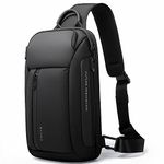 BANGE Sling Bag, Waterproof Men's Chest Bag Shoulder bags Crossbody Sling Backpack for Men…, 7566black, Sling Backpacks