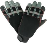 Oregon Chainsaw Gloves, 4 Way Stretch PPE Clothing, Pair of Professional Chainsaw Protective Gloves, Leather, Black – Large (Size 10) (‎295395)