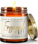 Engagement Gifts, Engagement Gifts for Couples -'Engaged!' Soy Candle, w/Champagne On Ice I Engagement Gifts for Couples I Fiance Gifts for Her I Engaged Gifts for Her I 9oz Jar, 50Hr Burn, USA Made