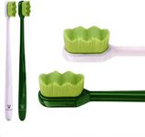 Extra Soft Toothbrush for Sensitive Gums and Teeth. Micro Nano Toothbrushes with 20,000 Ultra Soft Aloe Infused Bristles. Excellent Cleaning Effect (2 Pack) (Aloe Wave Bristle)