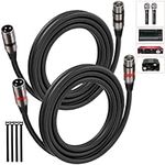 XLR Cables 3ft/1M 2 Packs, Premium 