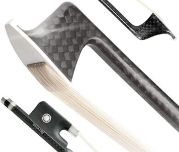 Carbon Fiber Cello Bow with Zarelon FH ®- Hair Never Breaks & Has Superior Tone, Made of Fortified Horsehair Keratin