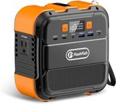 98Wh Portable Power Station, FF Flashfish 120W Solar Generator, Backup Battery Pack with AC/DC/Type-c/USB/Flashlight, 110V Power Bank for Charging Laptop, Phone,