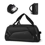 Gym Bag Sport Duffel Bag, Large Capacity Lightweight Waterproof Duffle Bag with Shoes Compartment and Wet Pocket,Travel Duffle Bag Weekender Overnight Bag Vacation for Men Women Sports Holdall,Black