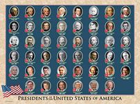 UNCLE WU USA President Poster For Kids/Adults -Home Decor -Double Side Laminated President Chart for Homeschool -18 x 24 Inch Waterproof