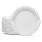 G4GADGET 100 Paper Plates 23cm - 9inch Paper Plates, Disposable Plates, Party Plates