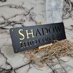 Personalised Horse stable Pony laser cut black mirror Personalised name door plate sign (L9-No Image)