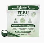 FEBU All-In-One Machine Cleaner, Pure Eucalyptus, 6oz | Natural Washing Machine & Dishwasher Cleaner and Deodorizer | Washer Cleaner for Rust & Grime | Plant-Based, Human Safe Ingredients, Made in USA