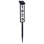 Ruiqas Solar House Address Numbers Sign Illuminated Address Plaque for Home Yard Garden House