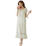 Summer Women Short Sleeve Long White Nightdress Casual Lounge S-XL (XLï¼ˆFor Height 168-179cm))