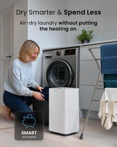 Pro Breeze 12L Dehumidifier – White, Portable Moisture Remover