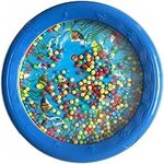 1Pcs Baby Tambourine,Gentle Sea Sound Musical Educational Tool,Ocean Wave Bead Drum,Hand Percussion Instrument ,Ocean Drum as Birthday Gift(Blue)