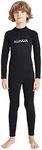 Aunua Youth 3/2mm Neoprene Wetsuits for Kids Full Wetsuit Swimming Suit Keep Warm(CA7031 Black 6)