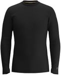 Smartwool Men's Classic Thermal Merino Base Layer Crew, BLACK, Medium