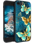 GUAGUA for iPhone 8 Plus Case iPhone 7 Plus Case Glow in Dark Cute Butterfly Noctilucent Luminous Cover Camera & Screen Full-Body Protection Slim Shockproof Protective Phone Cases for iPhone 8/7 Plus