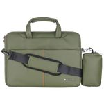 Neopack Faux Leather Sleeve with Pouch for Upto 14.2" Macbooks & 13" Laptops (Green)