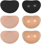 TopBine Silicone Bra Inserts Self-Adhesive Bra Pads Inserts Removable Sticky Breast Enhancer Pads Breast Lifter For Women, Style 1 (2 Beige 1black )