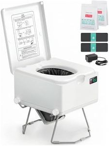 LOO SEAL LE-310 White Foldable Dry Flush Portable Toilet for Camping