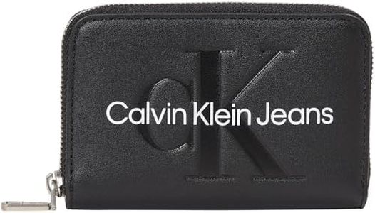 Calvin Klein Jeans Cartera Mujer de piel sintética, Negro (Fashion Black), Talla Única