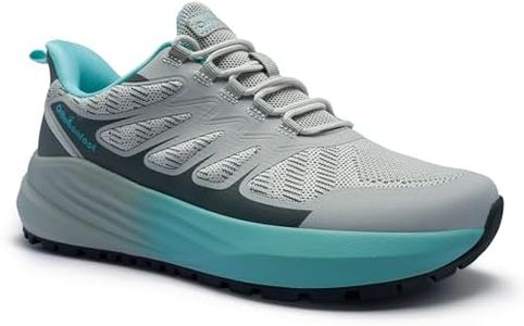 OrthoComfoot Men's Orthopedic Extra Wide Slip On Trail Shoes: Supportive Orthotic High Arch Plantar Fasciitis Arthritis Relief, Comfortable Durable Hiking Trekking Footwear Light Grey Size 10