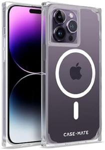 CASE-MATE BLOX iPhone 14 Pro Max Case - Clear [10FT Drop Protection] [Compatible with MagSafe] [Anti Yellowing] Magnetic Bumper Cover with Square Edges for iPhone 14 Pro Max 6.7", Anti-Scratch