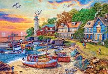 Buffalo Games - American Harbor Town - 2000 Piece Jigsaw Puzzle