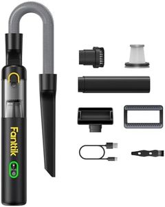 Fanttik V8 Mate Upgraded Cordless Car Vacuum, Portable Mini Vacuum with 13000pa Suction Power, 2 Suction Modes, Type-C Charge, Handheld Vacuum for Car, Small Tasks, Keyboards, Office Desk (Black)