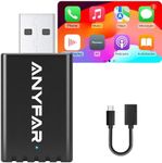 ANYFAR Wireless CarPlay Adapter for iPhone, Only for 2016+ Cars with Factory Wired CarPlay, Dual-core 5G Chip (Upgraded), Auto-Connect in Seconds, 5.8Ghz WiFi No Lag, A4 Car Play Wireless Dongle