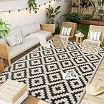 OLANLY Waterproof Outdoor Rug 5x8 f