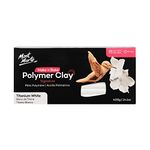 Mont Marte Make n Bake Polymer Clay Signature Titanium White 400g (14.1oz) Block, Bake in Oven, Soft and Smooth, Sculpting, Craft, DIY Décor, Jewellery