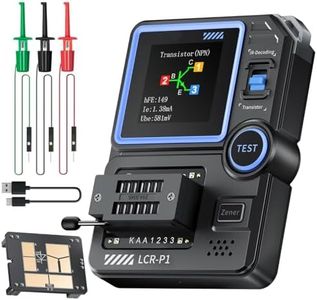 DollaTek Transistor Tester Mosfet Transistor Capacitor Tester Multifunction SMD Electronic Component Tester Diode Triode ESR NPN PNP MOSFET Tester LCR Meter Anti-burn