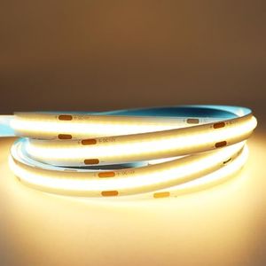 Arotelicht COB LED Strip Light 12V Flexible LED Light with High Density High Brightness, 16.4ft/5m 320LEDs/m Warm White 3000K, LED Ribbon IP20 for Indoor Decoration, TV Backlight, Bedroom