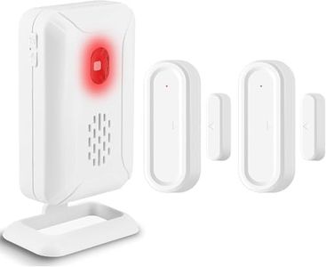 GREENCYCLE Wireless Door Open Welcome Entry Chime Security Driveway Alarm Receiver & Detector Kit (Long Operating Range 918ft, 36 Melodies, 4 Volume Levels, 5 Modes) - 1 Receiver 2 Magnetic Sensor