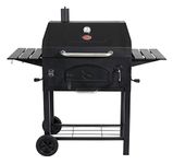 Char-Griller Traditional Charcoal Grill and Smoker in Black – 790 sq. in. Cooking Space, Heavy-Duty Steel, Porcelain-Coated Cast Iron Grates, Dual Damper Controls, BBQ Smoker for Outdoor Cooking