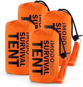 Emergency Survival Tent Life Shelter - 2 Person Mylar Emergency Shelter Tube Tent, All-Weather Essential Survival Gear for Camping, Hiking & Survival Kits, Includes Emergency Whistle, Paracord