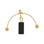 DecorTwist® Newton's Balancing Man Stress Relief Toy 4.5Inch Perpetual Motion Metal Pole Balancing Man Instrument in Gold Home Office Toys Desktop Art for Table Desk Decor Gifts Pack of 1 (Golden)