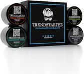 TRENDSTARTER - Men's Matte Premium Pomade Sample Pack - Cream, Wax, Forming Paste, Thickening Fiber (Four 0.25oz Samples in One Box)