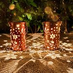 2 Pack Hummingbird Solar Lanterns Outdoor Hanging Lantern Lights, Metal Decor Lantern, Waterproof LED Decorative Garden Light